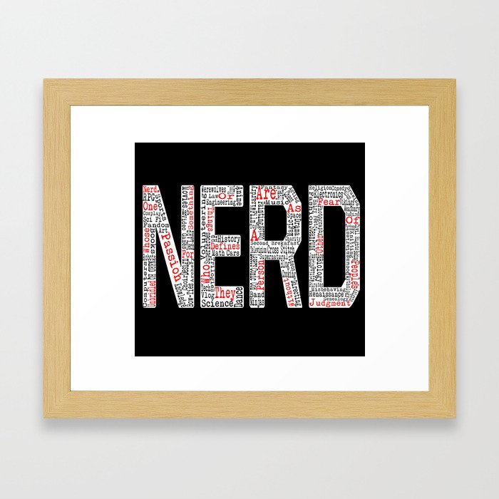 NERD. Framed Art Print