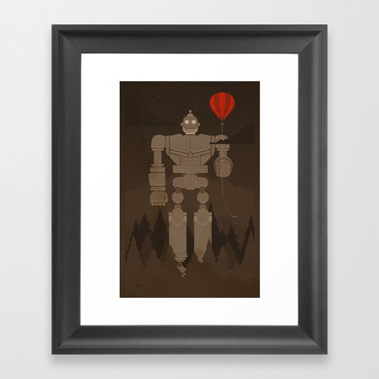 The Robot and The Balloon Framed Art Print