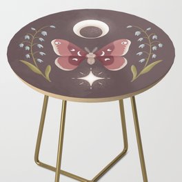 Pink Moon Moth Side Table