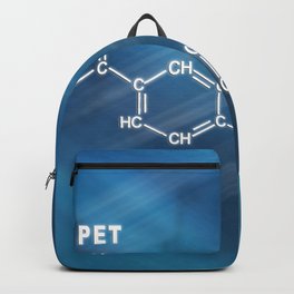 Polyethylene terephthalate or PET Structural chemical formula Backpack