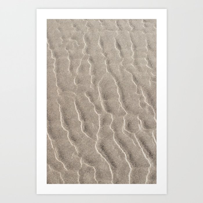 Abstract sand pattern - beachlife summer nature and travel photography Art Print