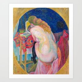 Robert Delaunay - Nude woman reading, 1915 Art Print