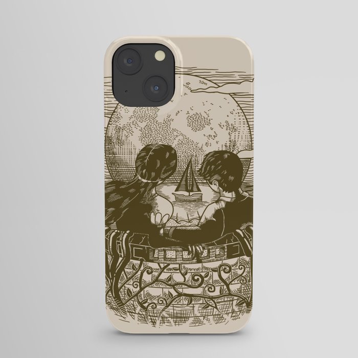 Love and Death At the Beach iPhone Case