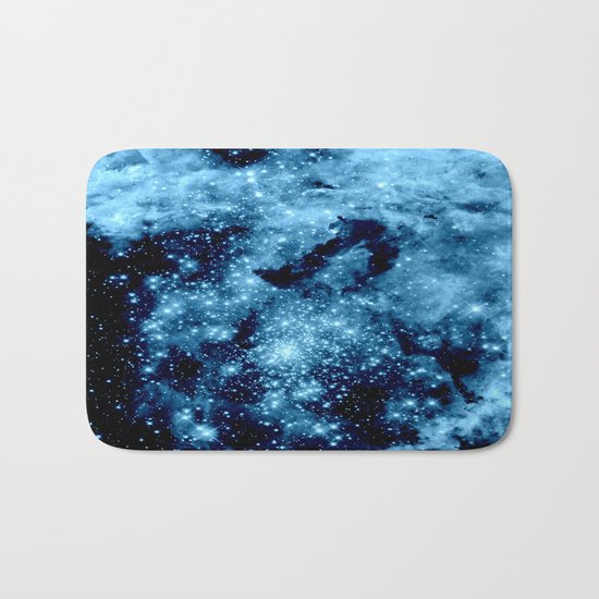 Blue Galaxy Nebula Bath Mat