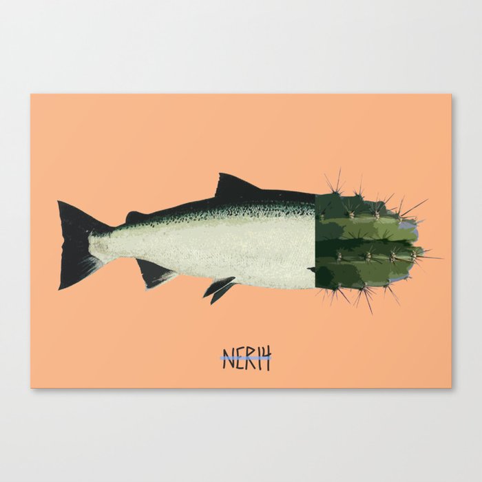 Fish Cactus 1 Canvas Print