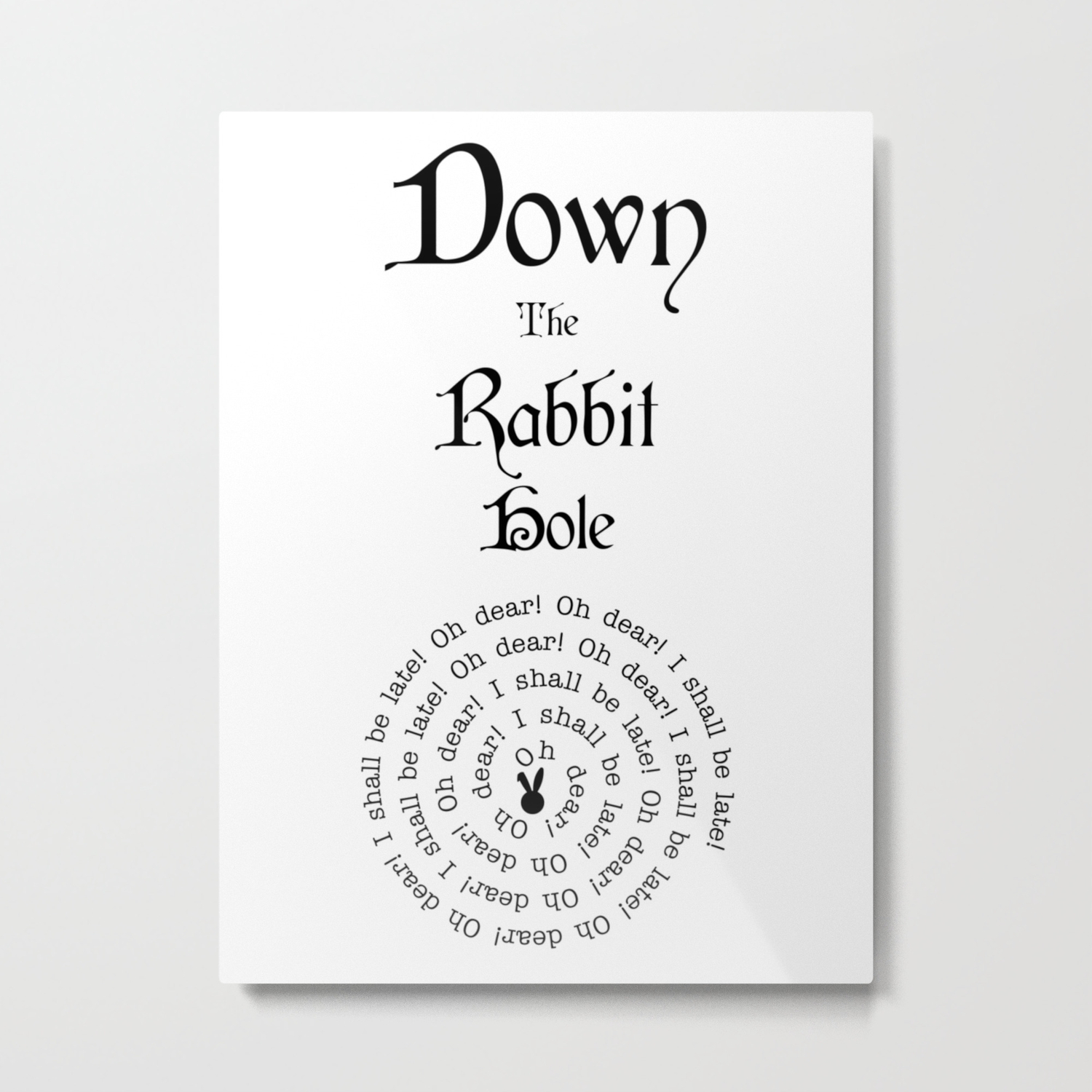 Alice In Wonderland Down The Rabbit Hole Metal Print By Digitalthings20 Society6