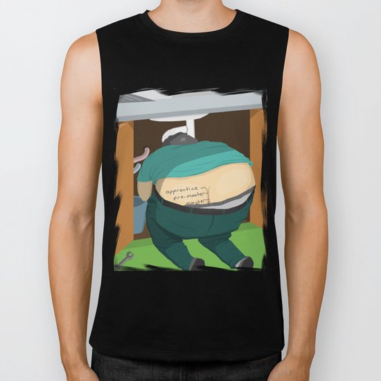school of plumbers - Lesson one: ass crack Biker Tank