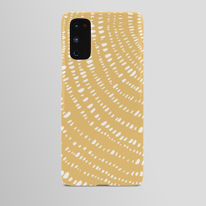 Tree Rings No 1 Line Art in Yellow Android Case