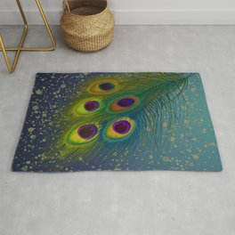 Peacock feathers Rug