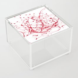 Red Blood Abstract Painting Sketch Acrylic Box
