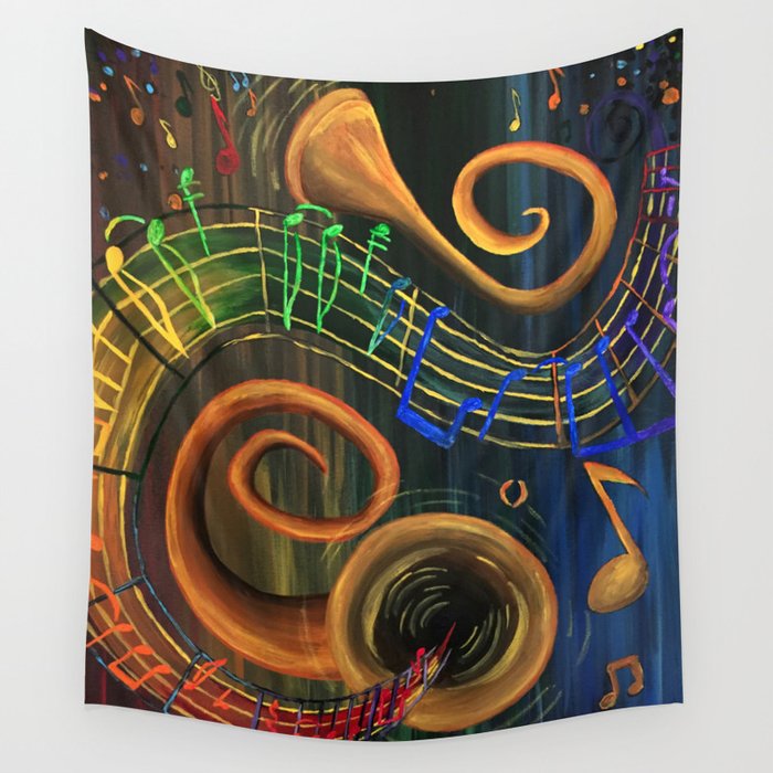 Music store note tapestry