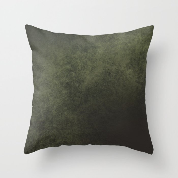Old dark green Throw Pillow