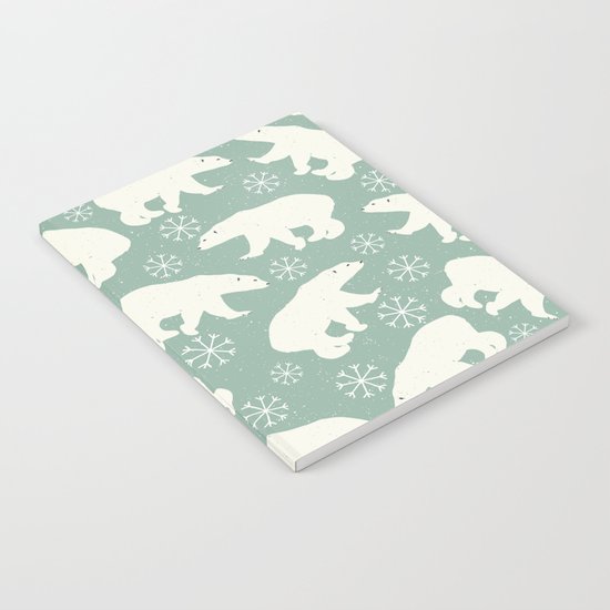 Merry Christmas - Polar bear - Animal pattern Notebook