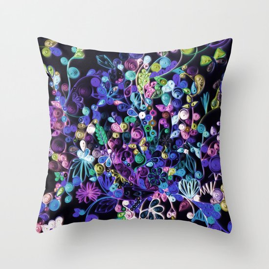 My garden at night 2 Throw Pillow