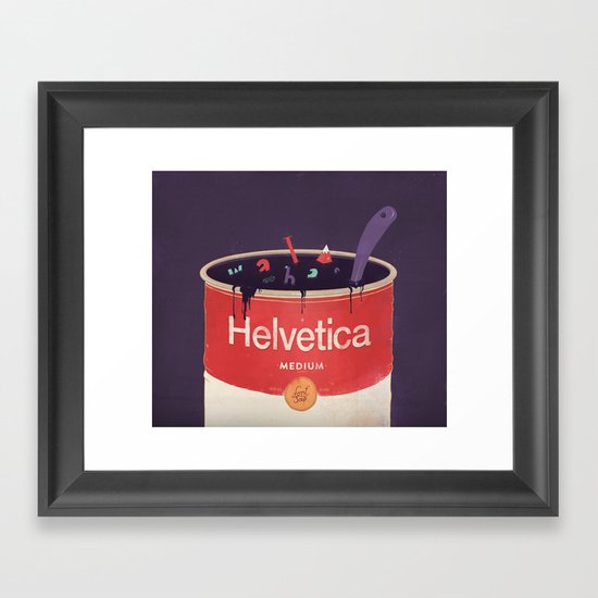 Helveti-soup Framed Art Print