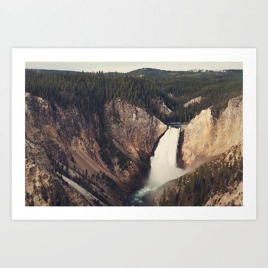 Yellowstone Canyon Waterfall Art Print
