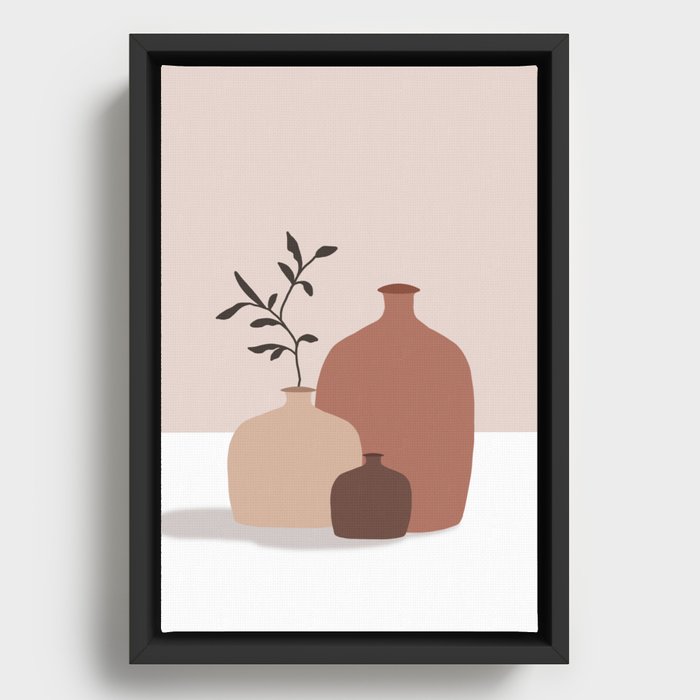 Flower Vase 2 Framed Canvas