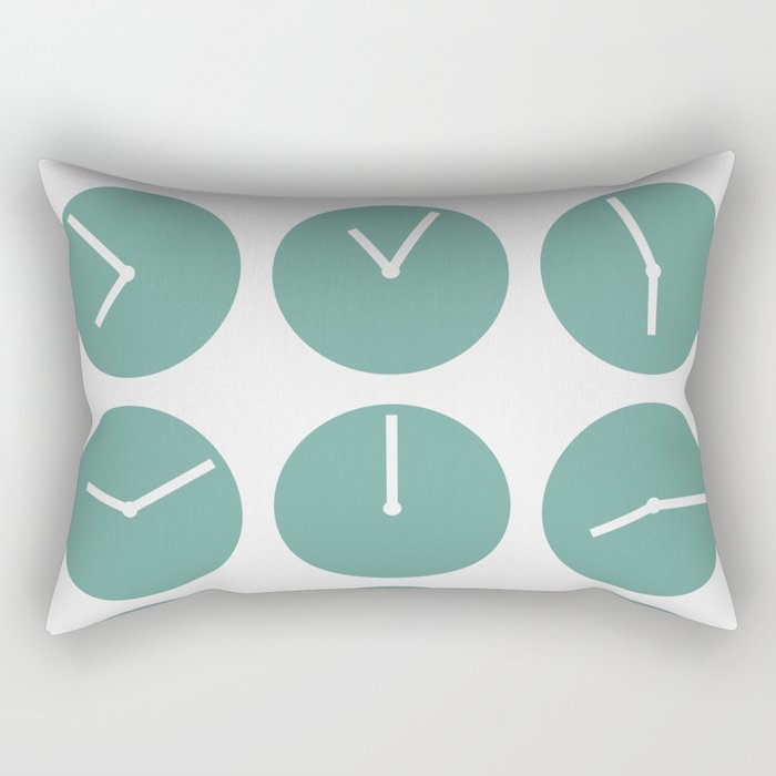 Minimal clock collection 20 Rectangular Pillow