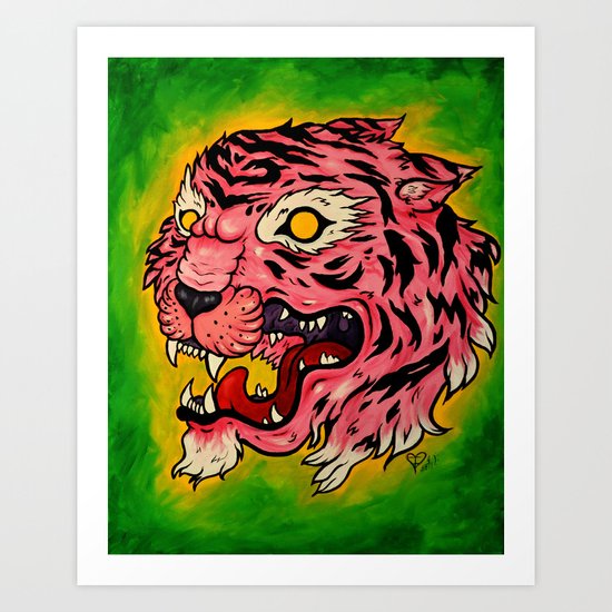 Wrath of the Pink Tigress Art Print