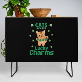 Cats Are My Lucky Charms St Patrick's Day Credenza