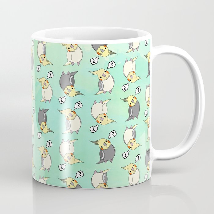 Confused Cockatiel - Pattern Coffee Mug