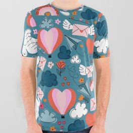 Love Birds All Over Graphic Tee