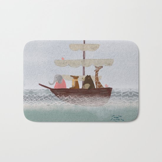 setting sail Bath Mat