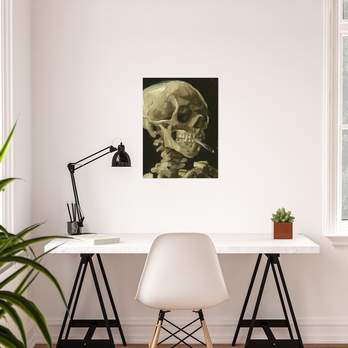 Skull Of A Skeleton With Burning Cigarette Vincent Van Gogh