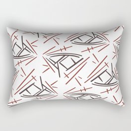 Prehistoric Inspired Abstract Line Pattern Rectangular Pillow