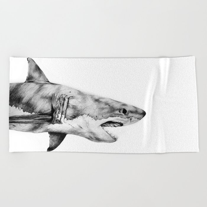 Great White Shark Beach Towel