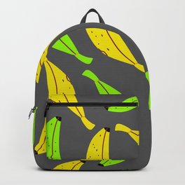 Ripe and Unripe Banana Pattern Backpack | Fruit, Food, Graphicdesign, Bananas, Fruitdesign, Ripebananas, Bananapattern, Bananadesign, Greybackground, Banana 