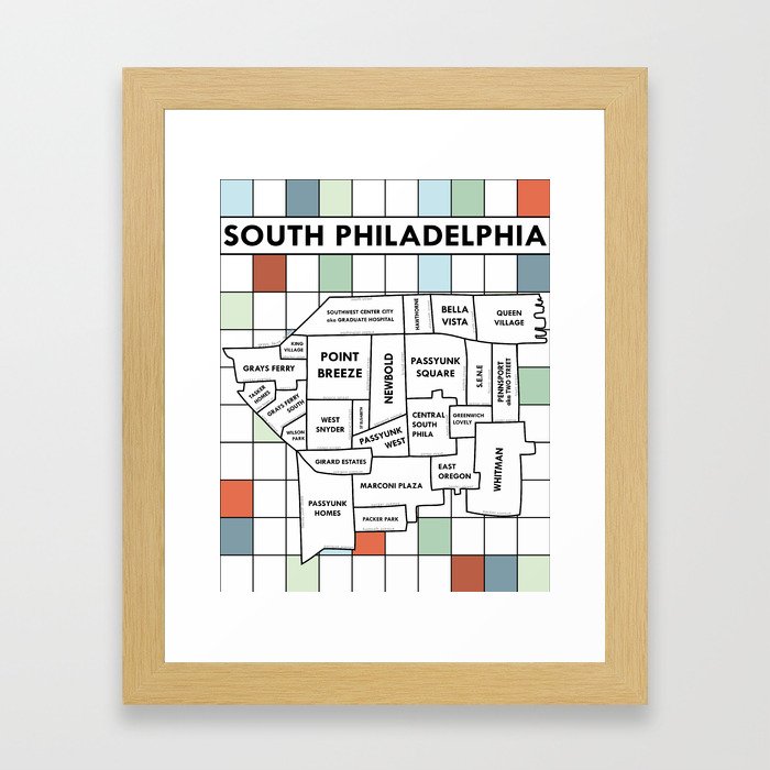 South Philadelphia Version 1 Framed Art Print