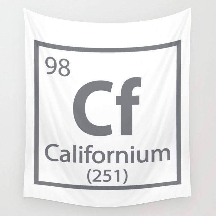 Californium- California Science Periodic Table Wall Tapestry