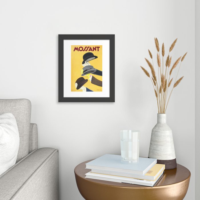 Print Poster Vintage Mossant Canvas  Framed 