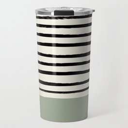 Sage Green x Stripes Travel Mug
