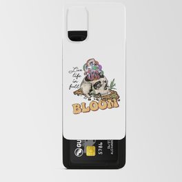 Skull with mushrooms and plants quote Android Card Case
