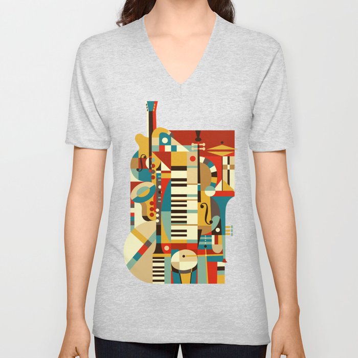 Jazz Fusion V Neck T Shirt