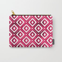 Ruby Ikat Pattern Carry-All Pouch