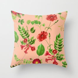 Floral Garden Design Patterns Throw Pillow