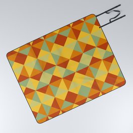 Vintage Abstract Pattern Digital Graphic Picnic Blanket