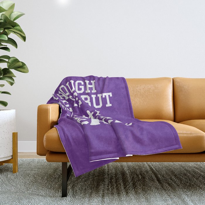 Little & Fierce (Purple) Throw Blanket