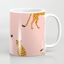 Cheetahs pattern on pink Coffee Mug