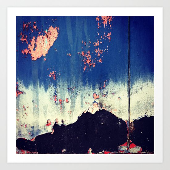 Abstract Paint Layers (Door) Art Print
