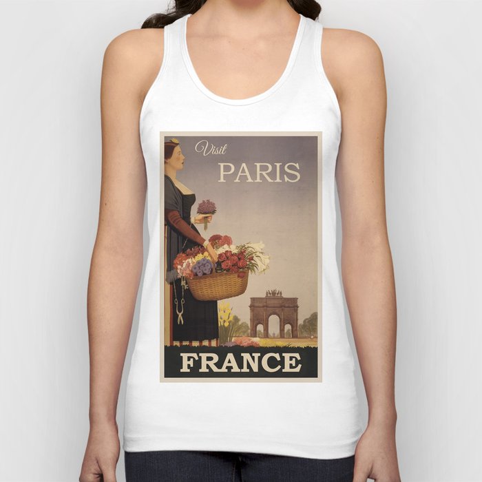 Vintage Paris Flower Girl  Tank Top
