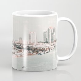 Miami Florida City Coffee Mug | Blue, Panorama, Skyscraper, Turquoise, Florida, City, View, Skyscrapers, Pale, Usa 