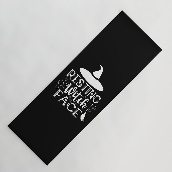 Resting Witch Face Funny Halloween Quote Yoga Mat