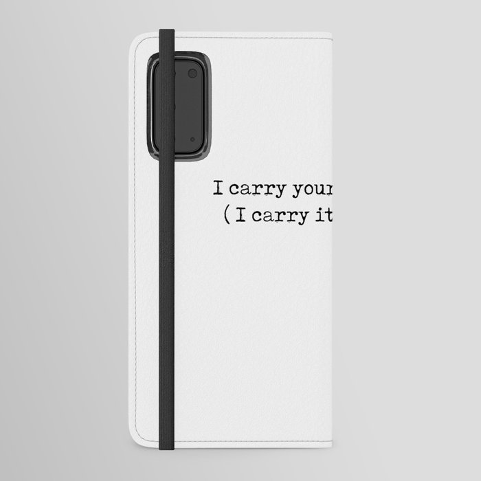 I carry your heart with me - E E Cummings Poem - Minimal, Literature Quote Print 2 - Typewriter Android Wallet Case