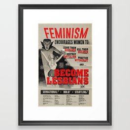 Lesbian Witchcraft! Framed Art Print