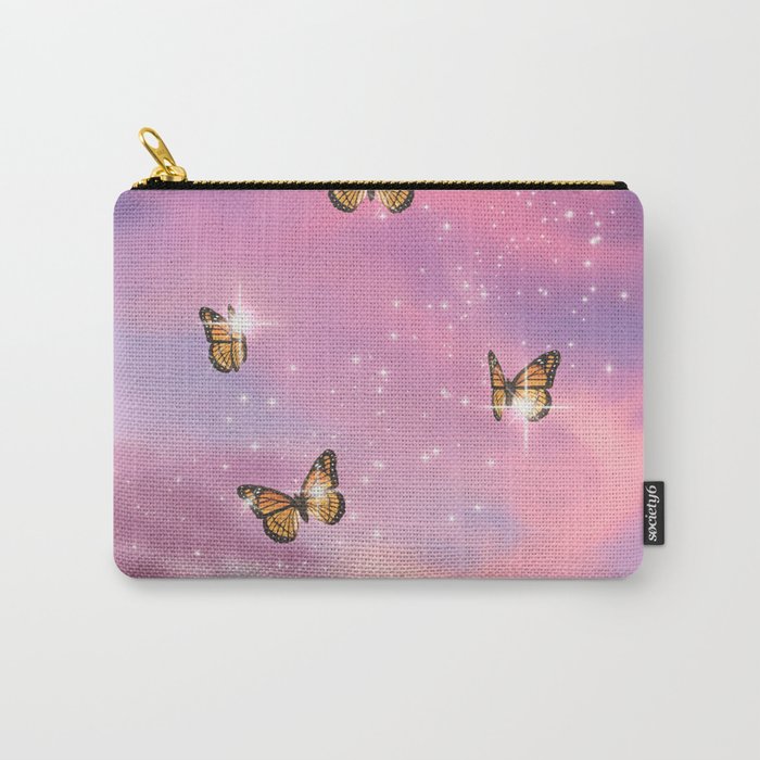 Pink Butterfly Dream Carry-All Pouch