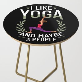 Yoga Beginner Workout Poses Quotes Meditation Side Table